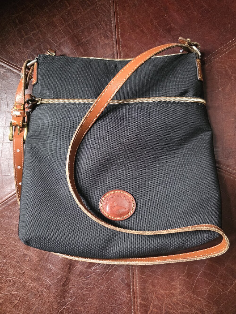 Dooney & Bourke Nylon And Vechetta Leather Crossbody
